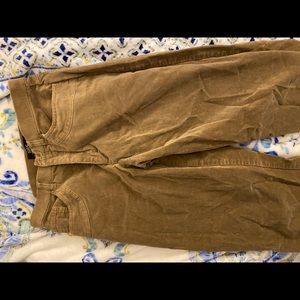 Camel ribbed jean pants